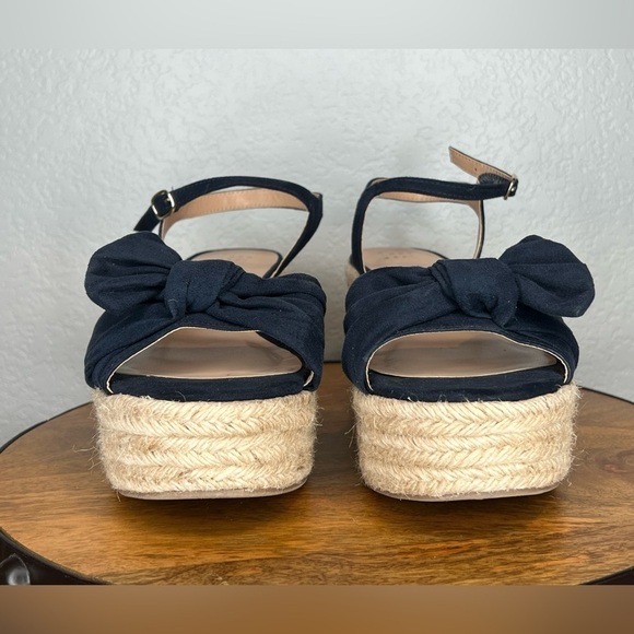 374. A New Day Happy Bow Espadrille Wedges 11M - Picture 4 of 8